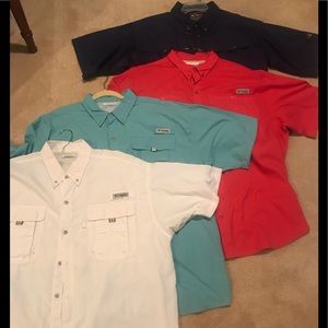 4 warm weather nylon shirts